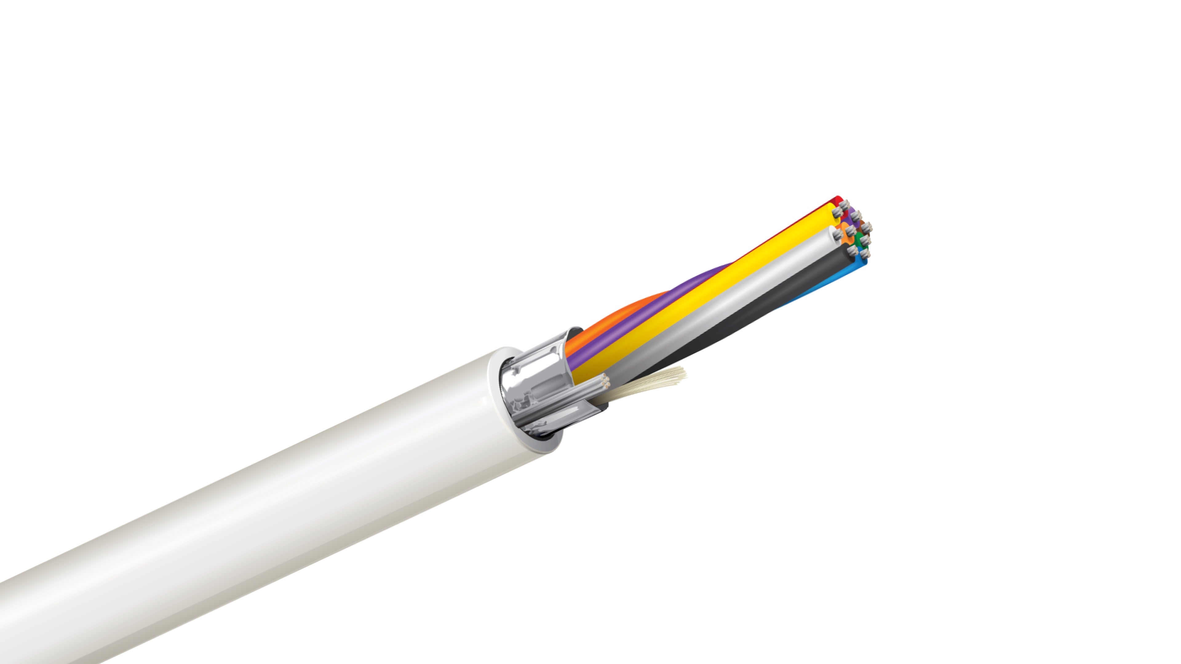 Belden 5407FE Cable, 20 AWG 9-Conductor Shielded, CMR Riser Rated, PVC Jacket, High-Density Control and Signaling Wire.