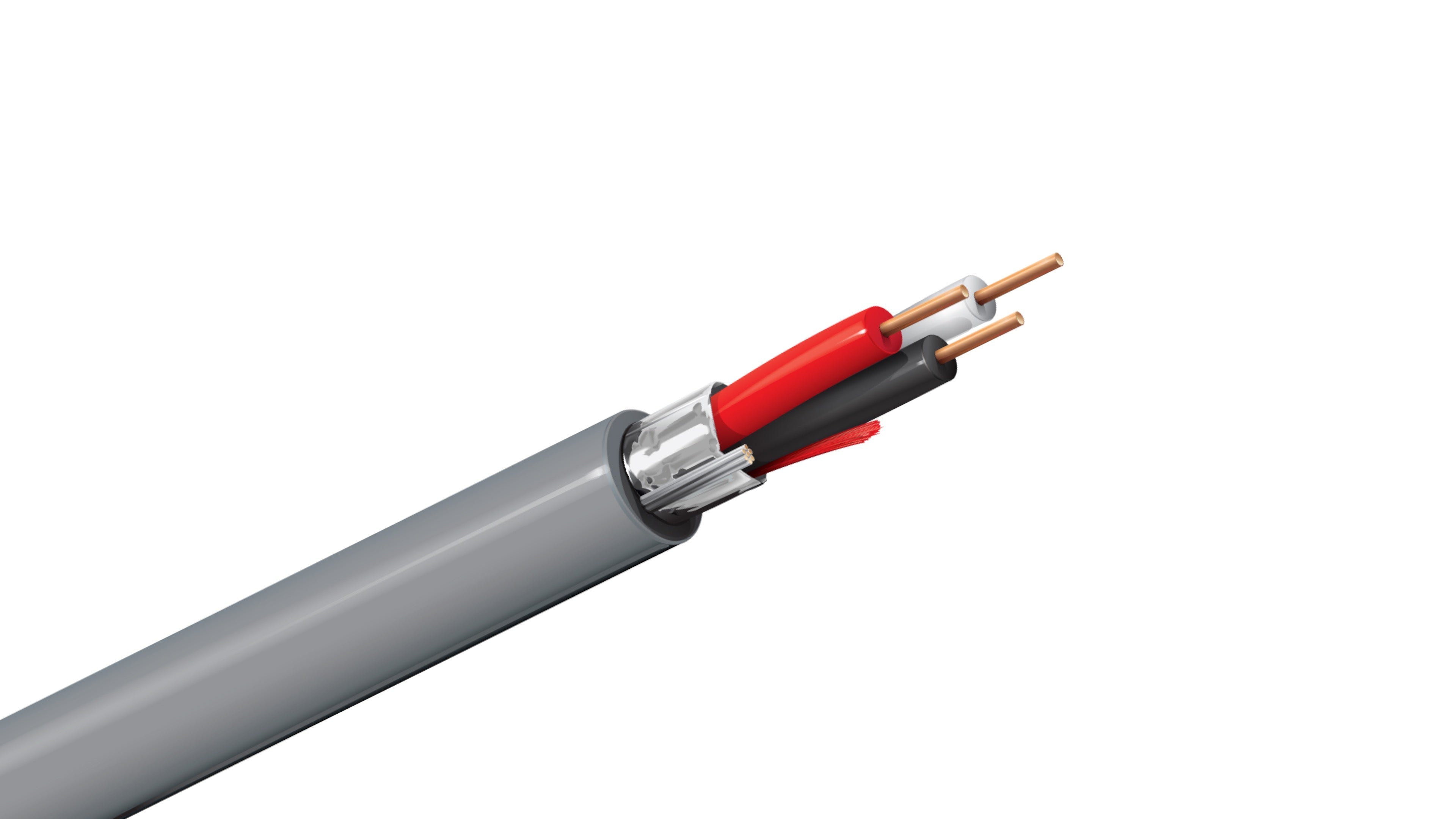 Belden 5421FE Cable, 20 AWG 3-Conductor Shielded, CMR Riser Rated, PVC Jacket, Commercial Control and Audio Wire.