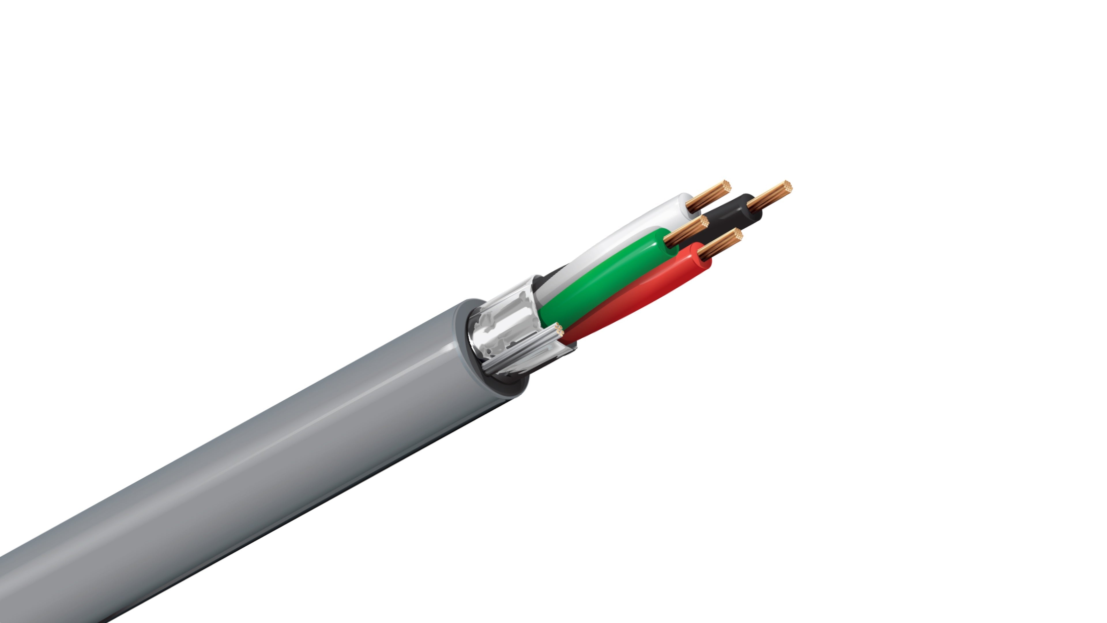 Belden 5502FE Cable, 22 AWG 4-Conductor Shielded, CMR Riser Rated, PVC Jacket, Security and Audio Control Wire.