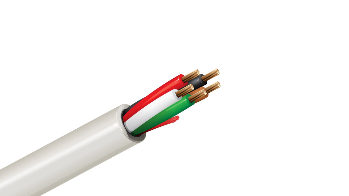 Belden 5503UE Security & Sound Cable, 5C 22 AWG Unshielded Stranded Bare Copper, 300V CMR Riser Rated Gray Control Wire.