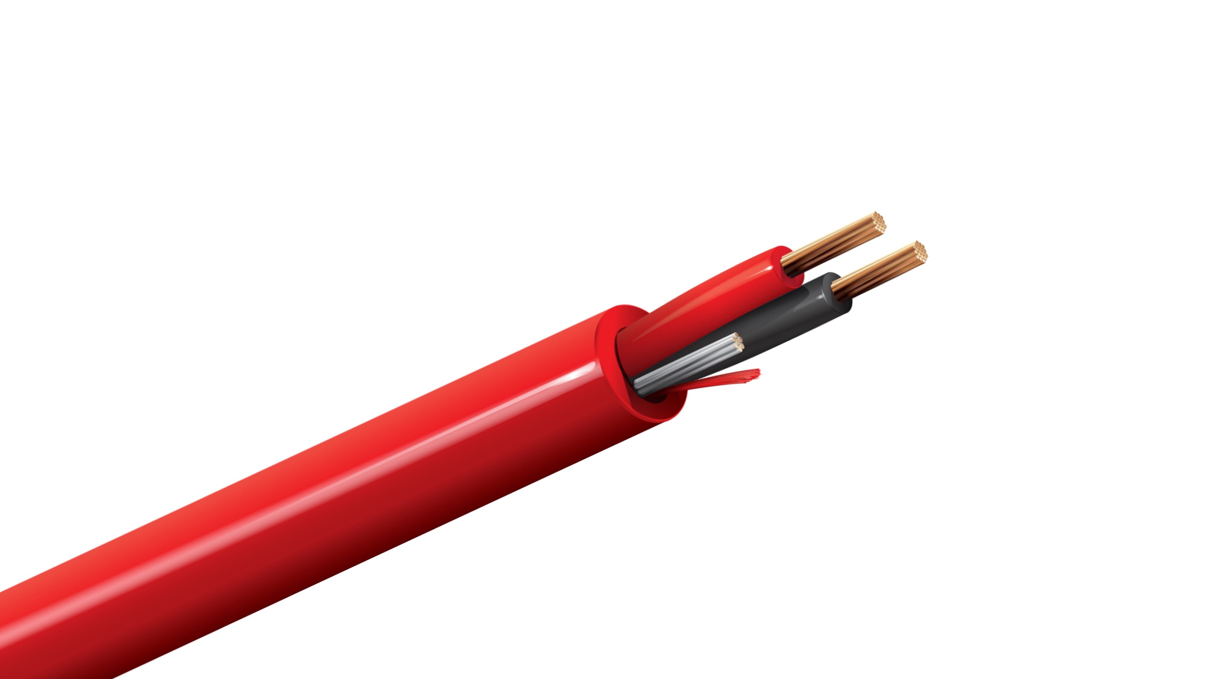 Belden 6000UL Cable, 12 AWG 2-Conductor Unshielded, CMP/FPLP Plenum Rated, Natural Flamarrest Jacket, Fire Alarm Control Wire.