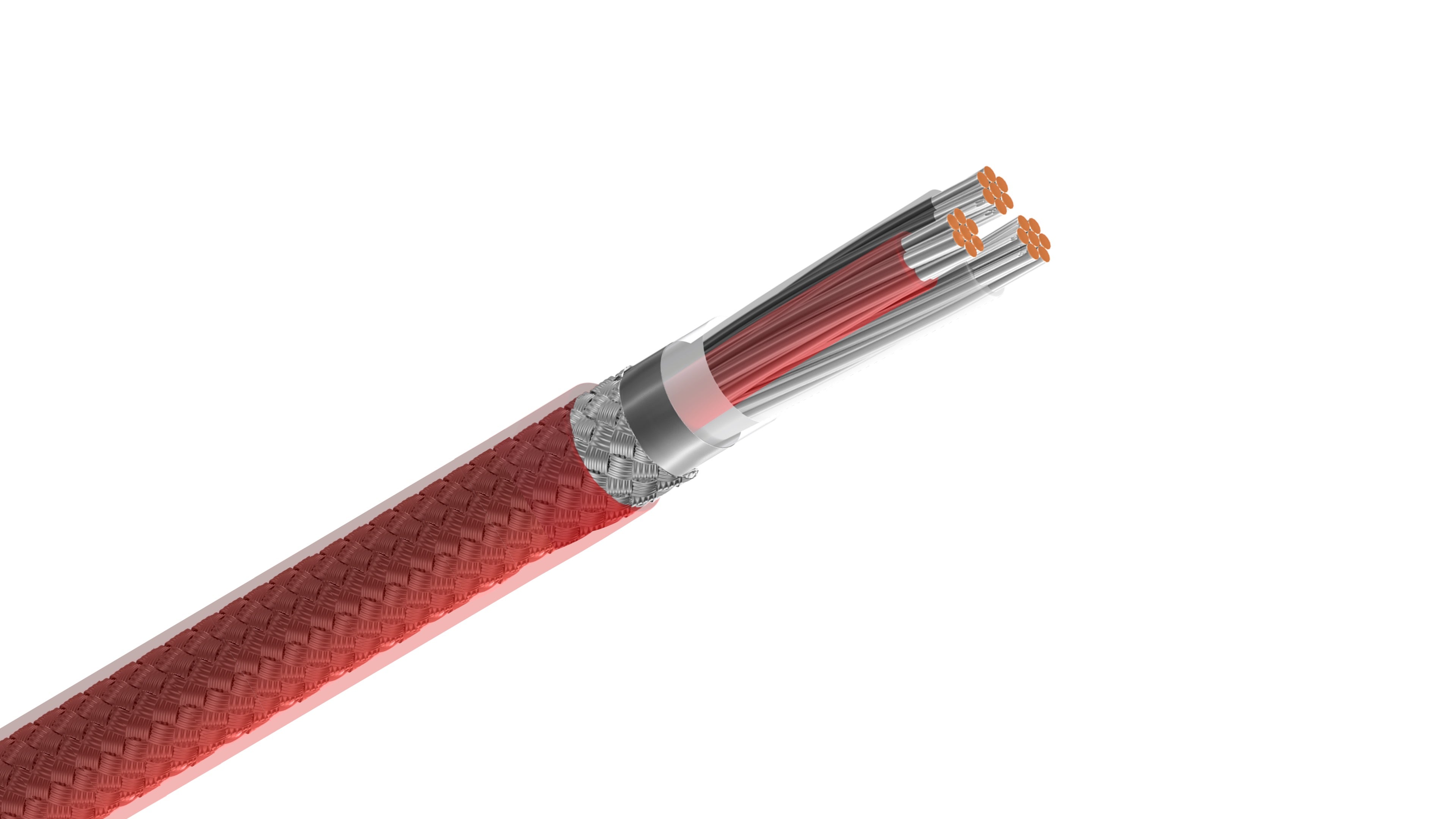 Belden 83553 Cable, 22 AWG 3-Conductor Shielded Wire, FEP Insulation and Jacket, 200°C High-Temp Instrumentation Cable.