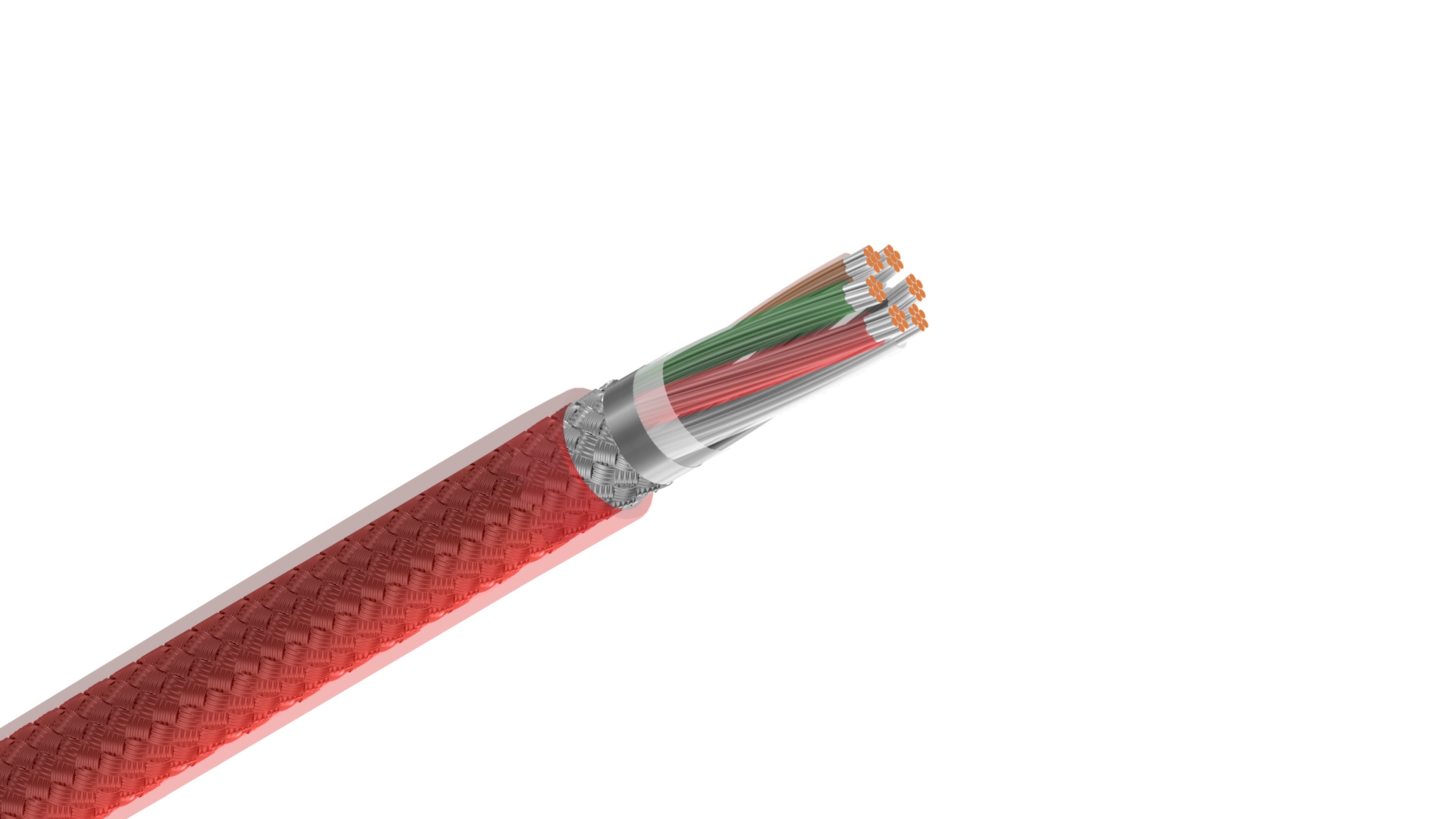 Belden 83606 Cable, 20 AWG 6-Conductor Shielded Wire, FEP Insulation and Jacket, 200°C High-Temp Instrumentation Cable.