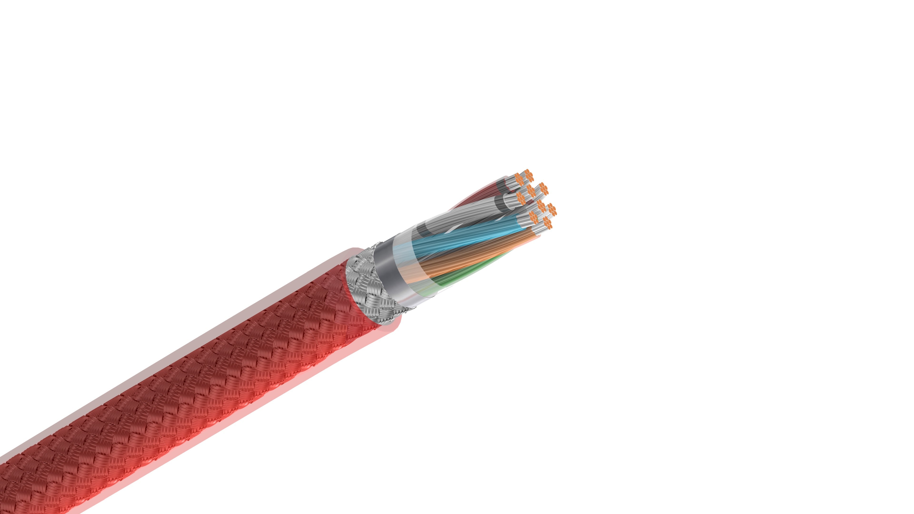 Belden 83609 Cable, 20 AWG 9-Conductor Shielded Wire, FEP Insulation and Jacket, 200°C High-Temp Instrumentation Cable.